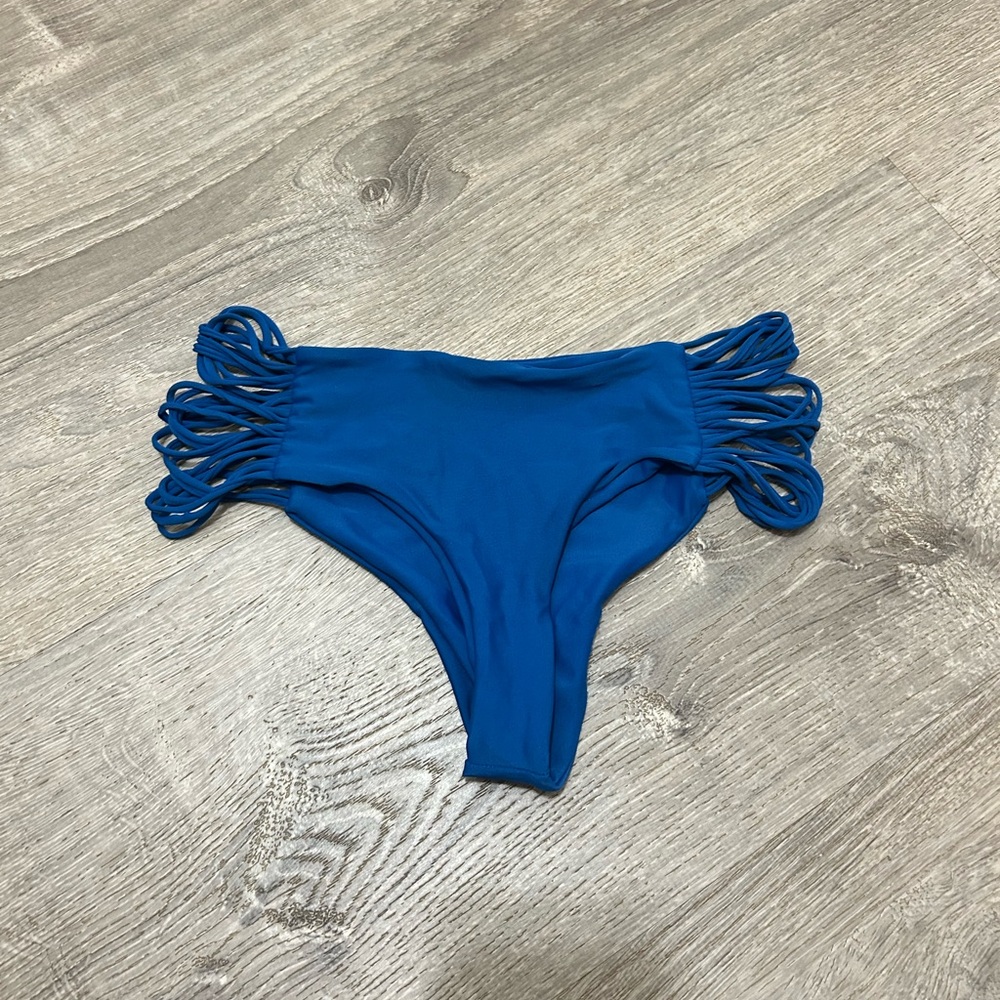 Mikoh Vibrant Blue Bikini Bottom strappy cheeky benoa acacia XS excellent